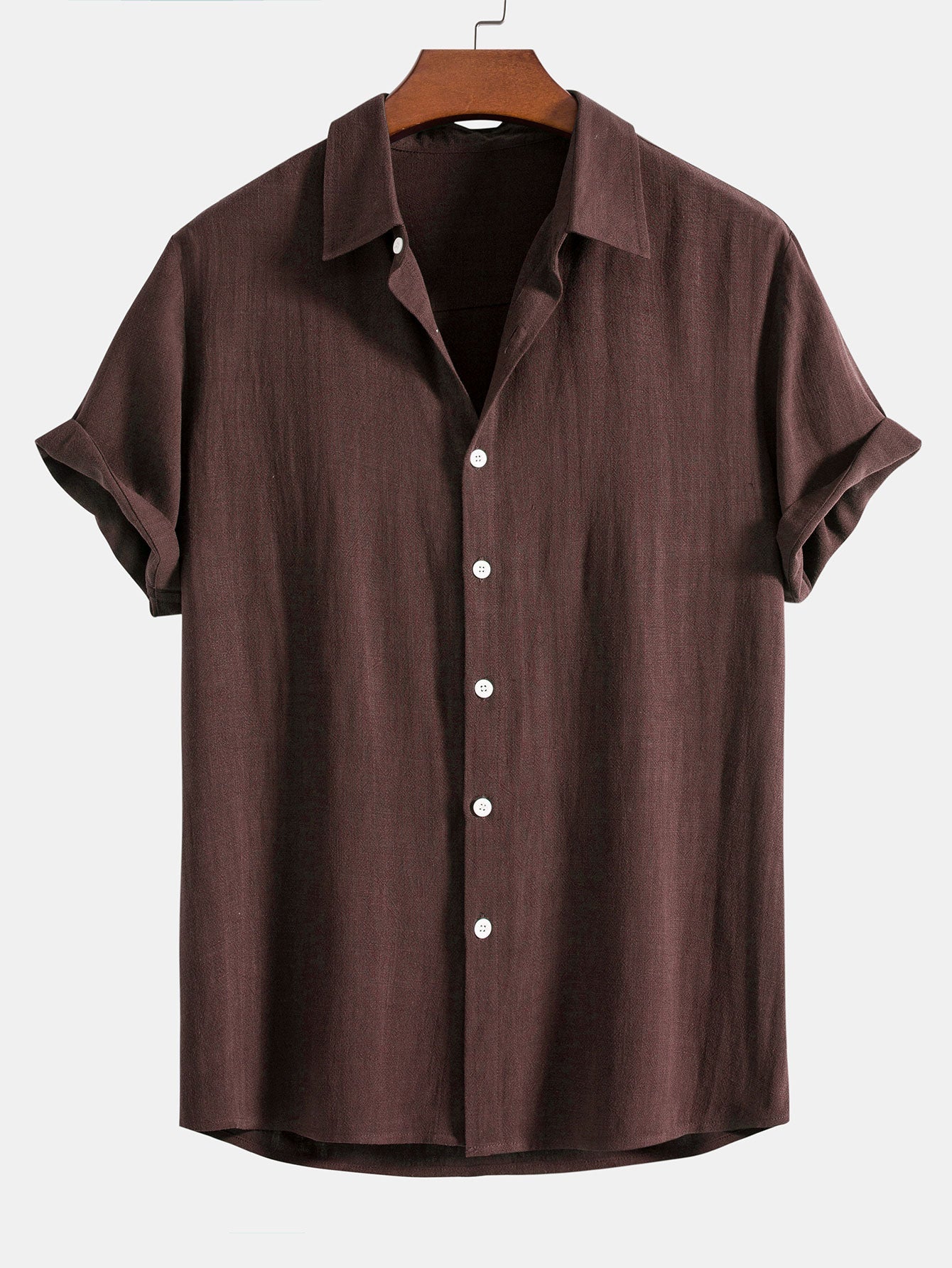 Landon Men's Short Sleeve Shirt | Linen Blend Relaxed Fit, Breathable Comfort 7