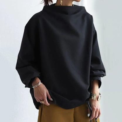 Layla Women's Oversized Knit Sweater | Mock-Neck Relaxed Pullover 5