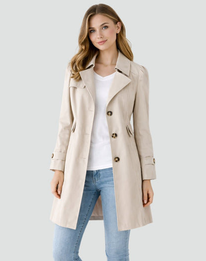 Layla Women's Trench Coat | Tailored Mid-Length Double-Breasted Design 2
