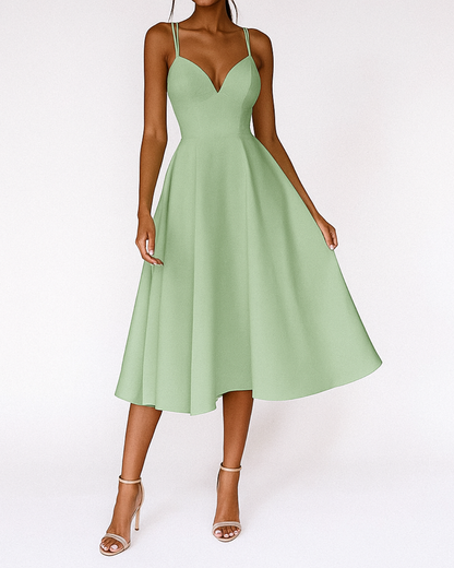 Lena Women’s Formal Dress with Strappy Design and Flattering Midi Length 5