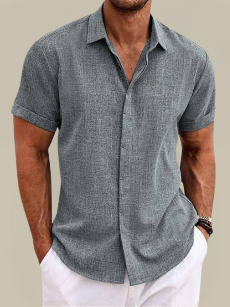 Lino Men’s Shirt with Short Sleeves and Breathable Lightweight Design 2