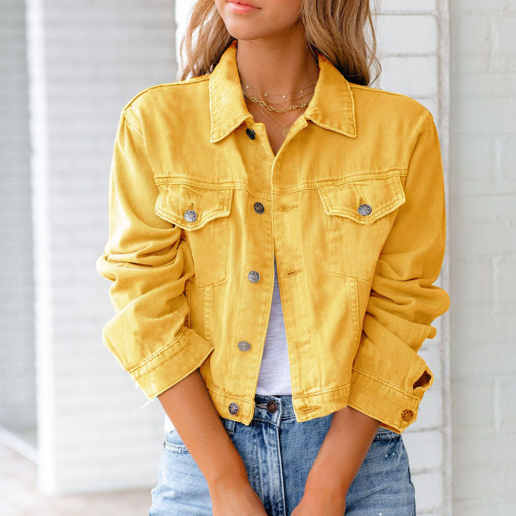 Liora Women's Cropped Jacket | Long Sleeve, Collared Neckline 1