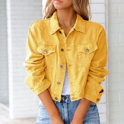 Liora Women's Cropped Jacket | Long Sleeve, Collared Neckline 1