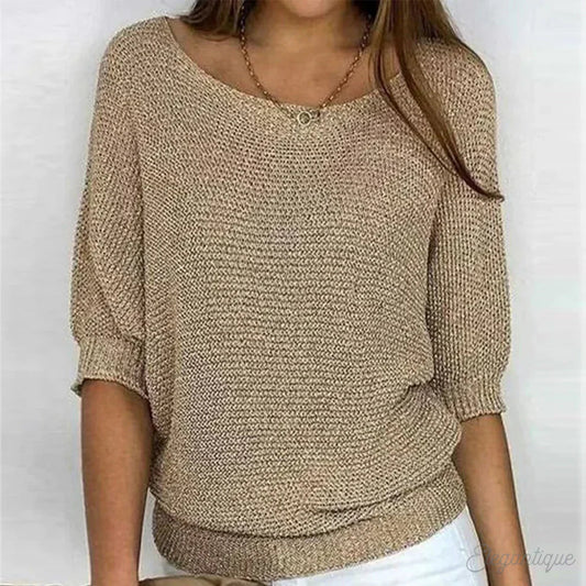 Louisa Women’s Sweater with Elegant Knitted Pattern 0
