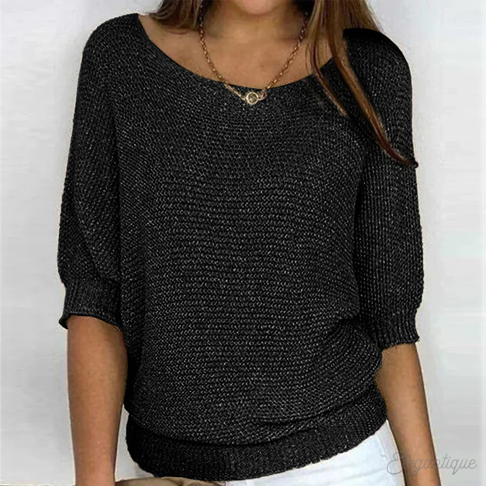 Louisa Women’s Sweater with Elegant Knitted Pattern 2