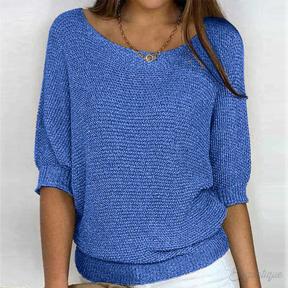 Louisa Women’s Sweater with Elegant Knitted Pattern 3