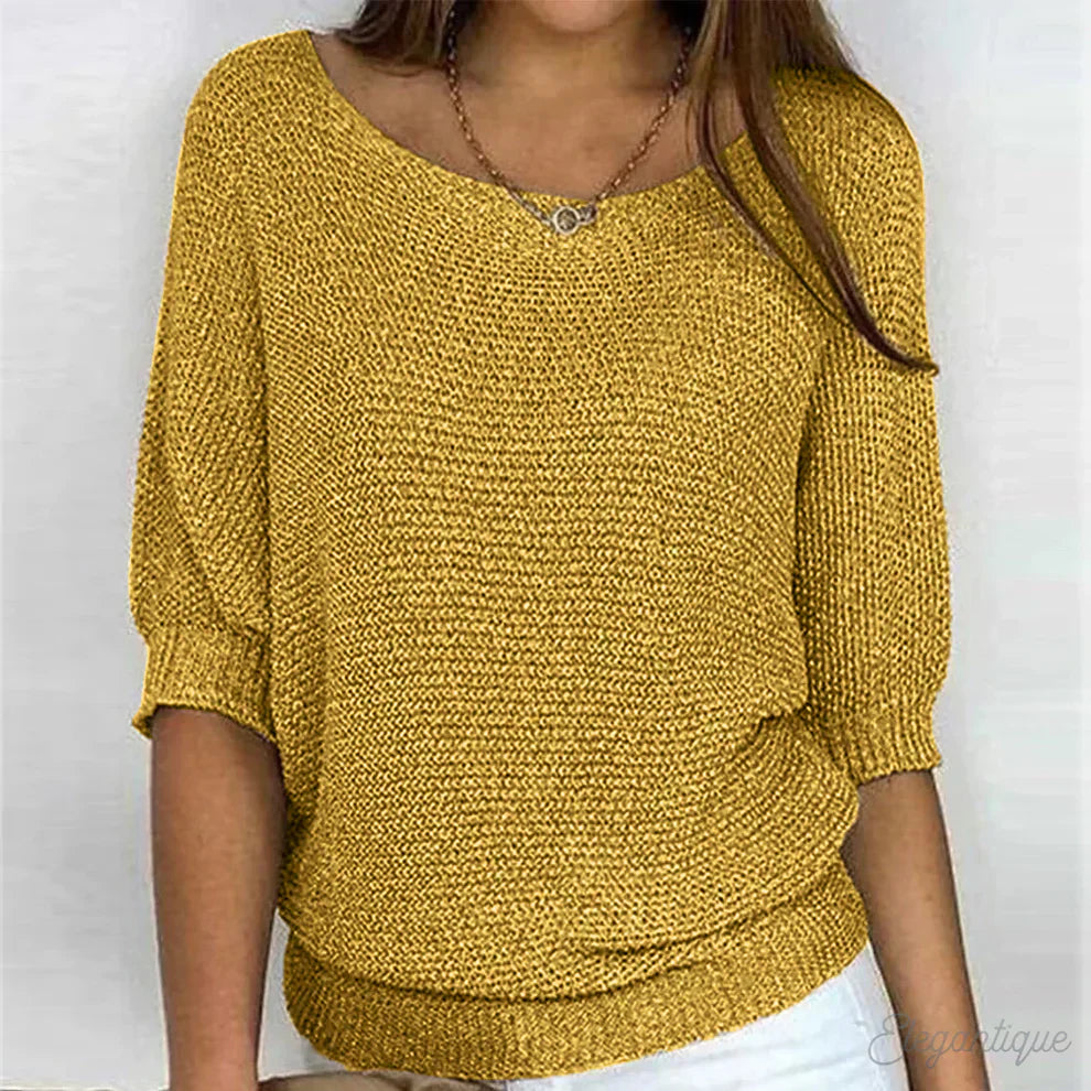 Louisa Women’s Sweater with Elegant Knitted Pattern 4