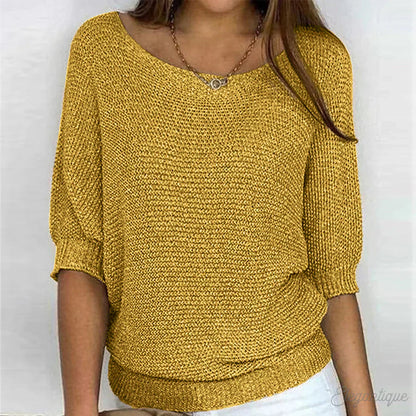 Louisa Women’s Sweater with Elegant Knitted Pattern 4