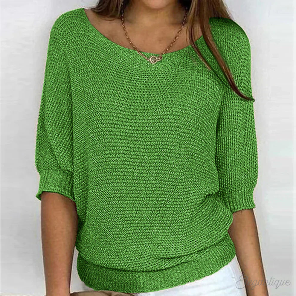 Louisa Women’s Sweater with Elegant Knitted Pattern 5