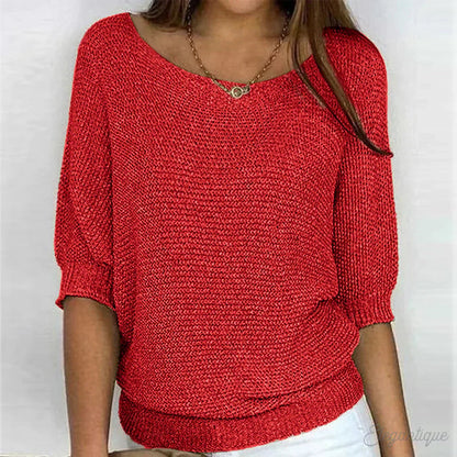 Louisa Women’s Sweater with Elegant Knitted Pattern 8
