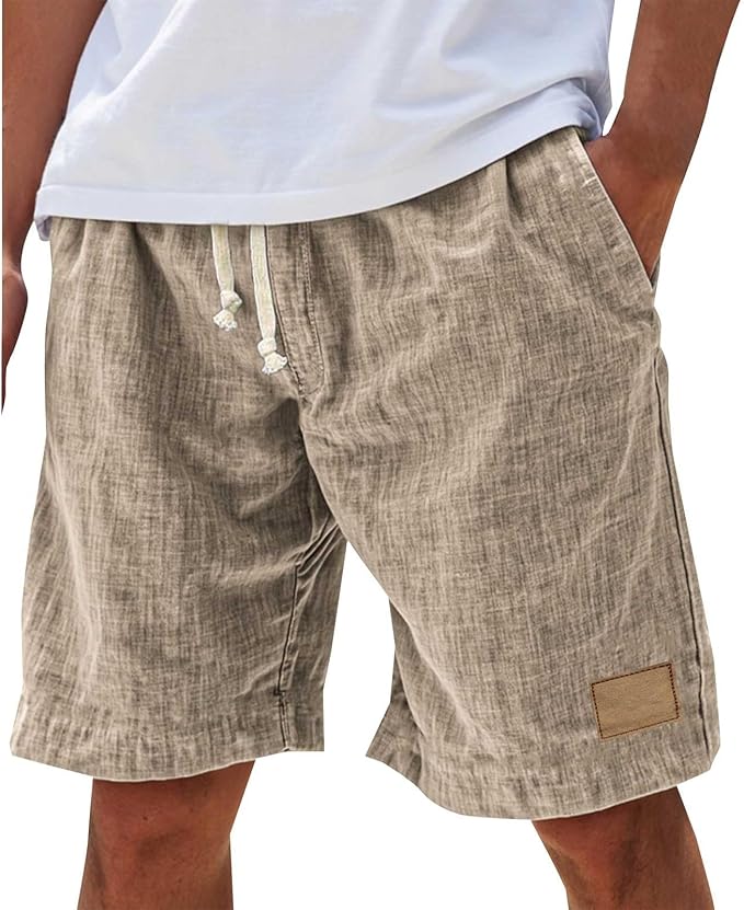 Luca Men’s Casual Shorts with Elastic Waistband and Lightweight Design 9