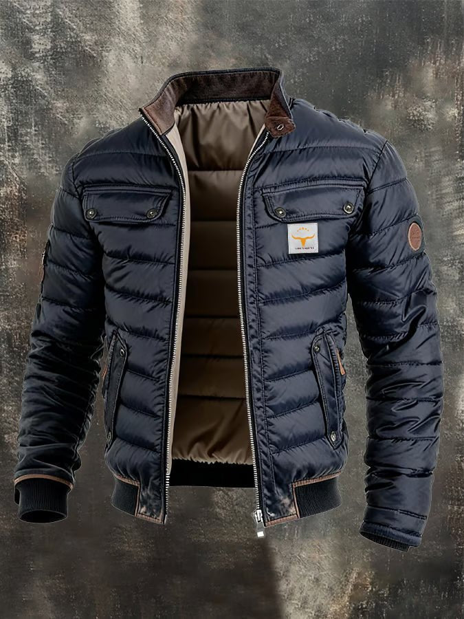 Luca Men's Puffer Jacket | Wind Resistant Duck Down Insulation, Quilted Design 0