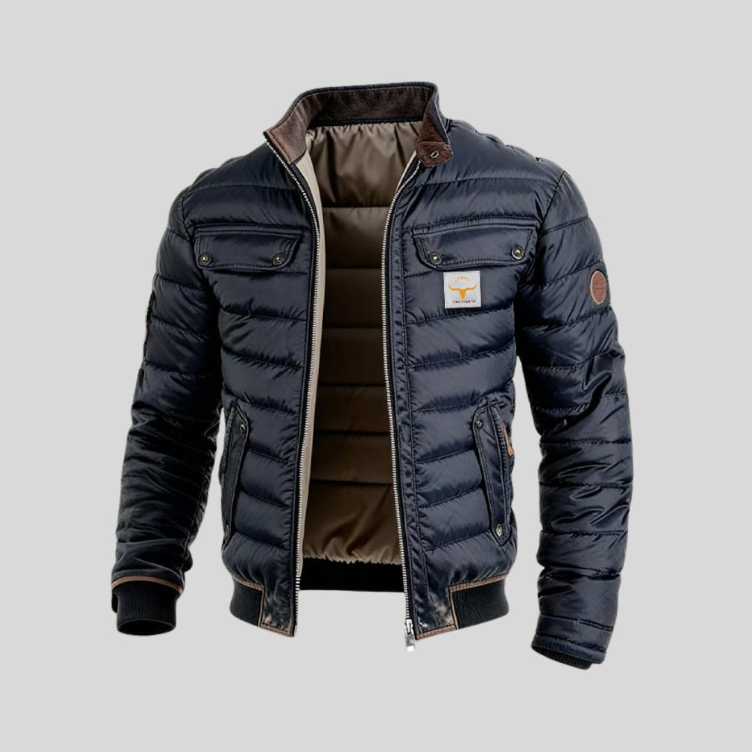 Luca Men's Puffer Jacket | Wind Resistant Duck Down Insulation, Quilted Design 1