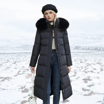 Lucia Women's Winter Parka featuring a stylish fur-trimmed hood and a water-resistant finish, perfect for cold weather protection and fashion. 0
