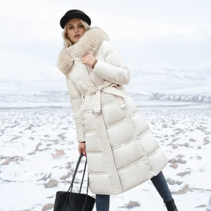 Lucia Women's Winter Parka featuring a stylish fur-trimmed hood and a water-resistant finish, perfect for cold weather protection and fashion. 11