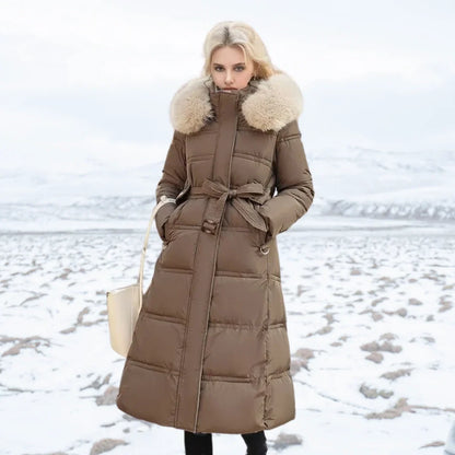 Lucia Women's Winter Parka featuring a stylish fur-trimmed hood and a water-resistant finish, perfect for cold weather protection and fashion. 2