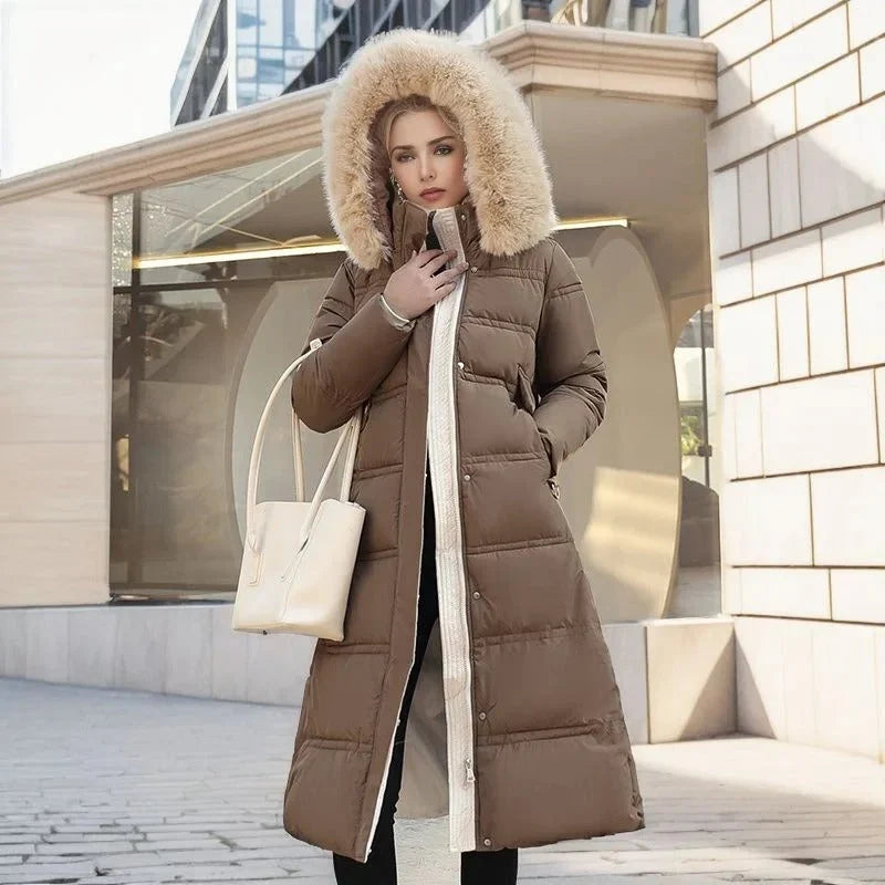 Lucia Women's Winter Parka featuring a stylish fur-trimmed hood and a water-resistant finish, perfect for cold weather protection and fashion. 3