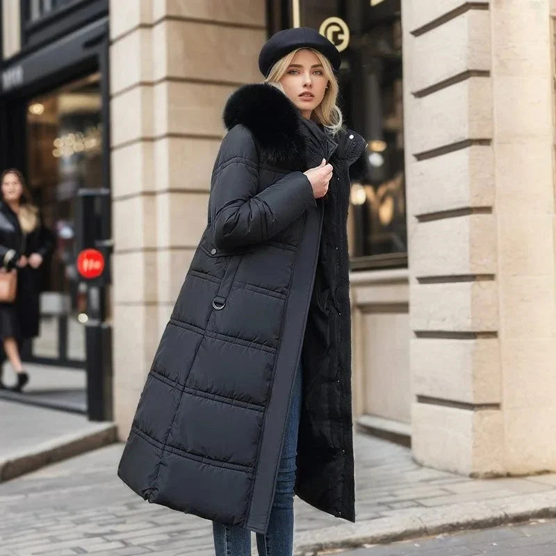 Lucia Women's Winter Parka featuring a stylish fur-trimmed hood and a water-resistant finish, perfect for cold weather protection and fashion. 4
