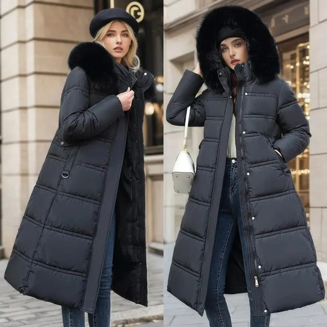 Lucia Women's Winter Parka featuring a stylish fur-trimmed hood and a water-resistant finish, perfect for cold weather protection and fashion. 5