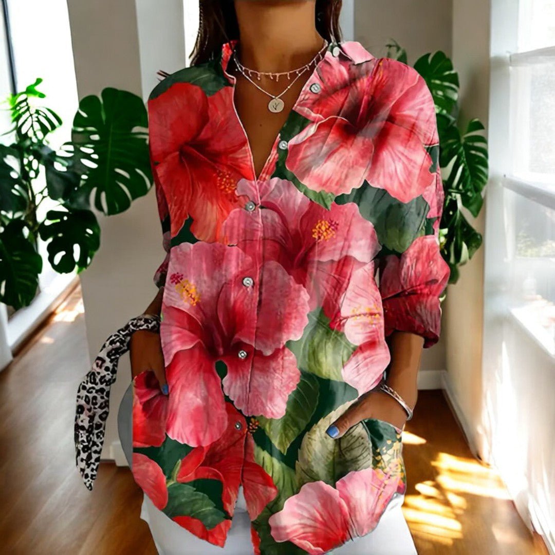 Luna Women’s Blouse with Elegant Vintage Design and Versatile Styling Options 0