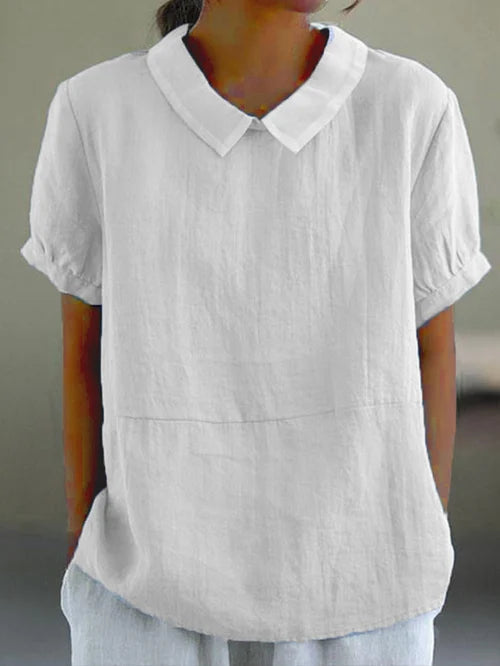 Luna Women’s Blouse with Lightweight Cotton Linen and Timeless Design 1