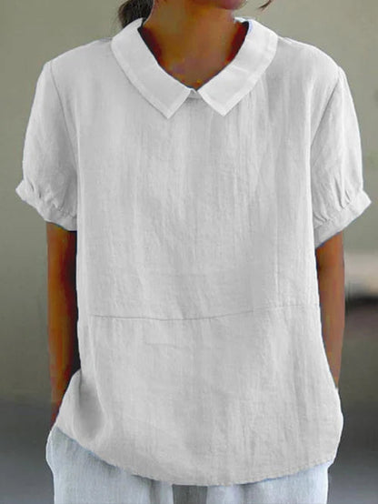 Luna Women’s Blouse with Lightweight Cotton Linen and Timeless Design 1