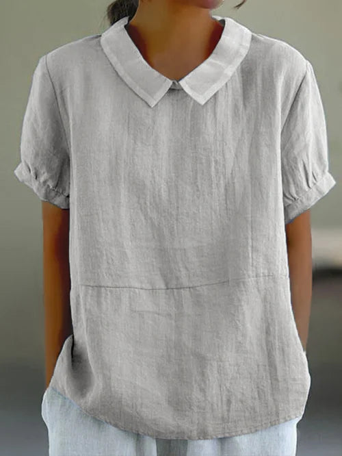 Luna Women’s Blouse with Lightweight Cotton Linen and Timeless Design 4