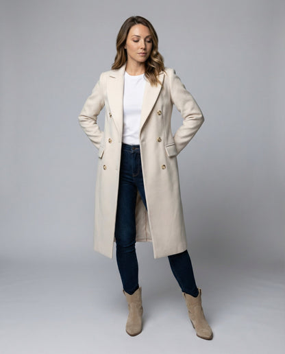 Luna Women’s Jacket with Double-Breasted Front and Winter Sleeves 1