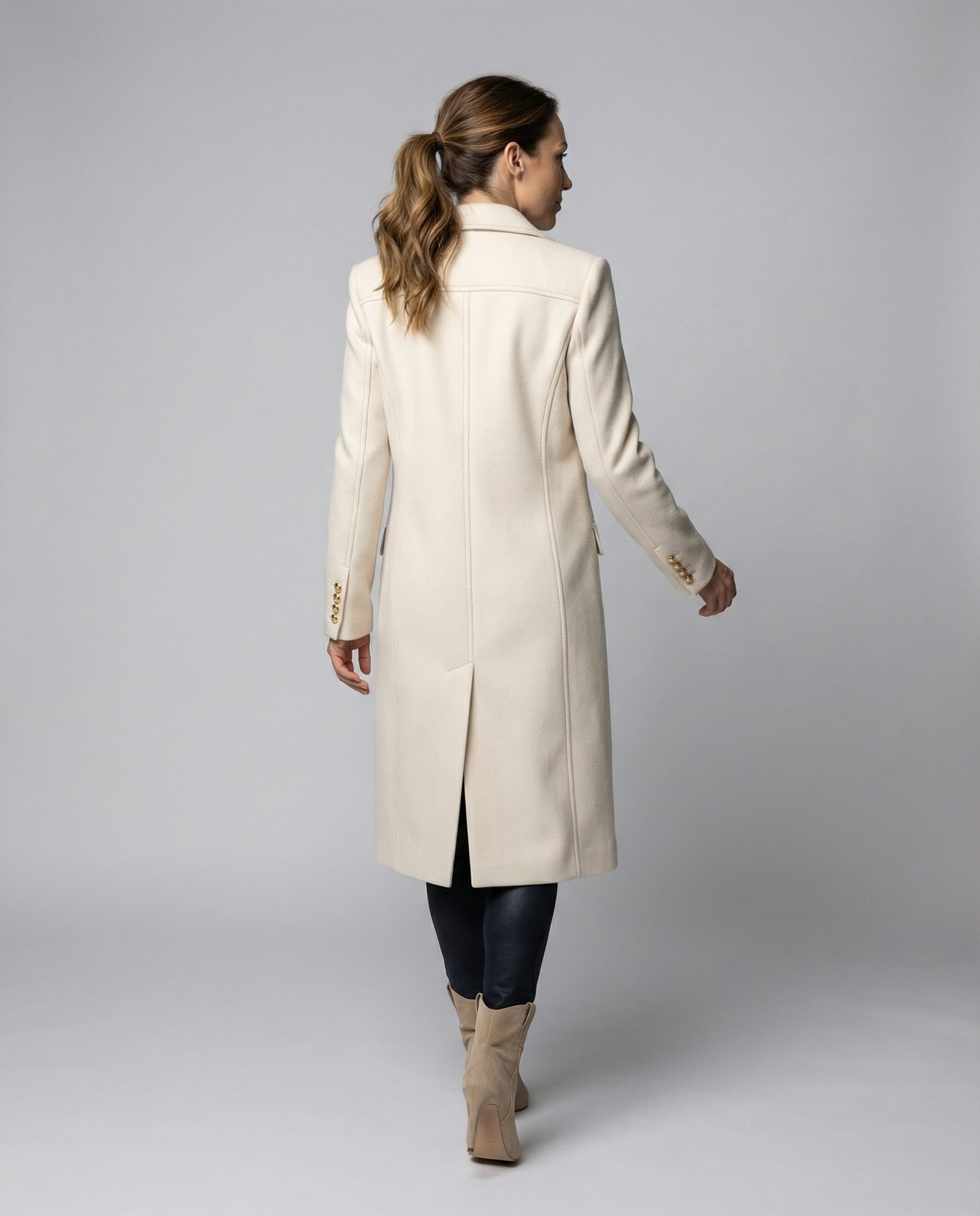 Luna Women’s Jacket with Double-Breasted Front and Winter Sleeves 2