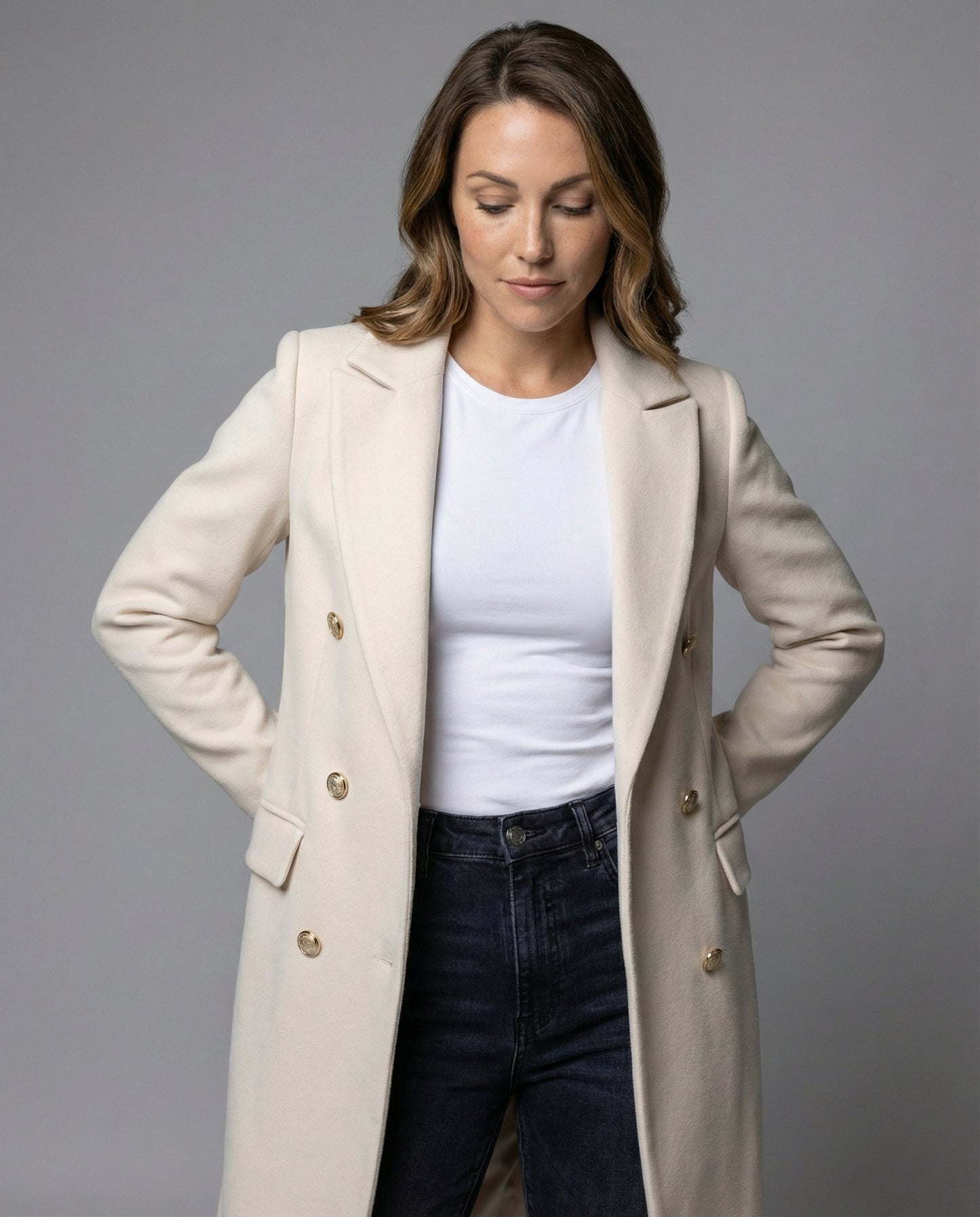 Luna Women’s Jacket with Double-Breasted Front and Winter Sleeves 3
