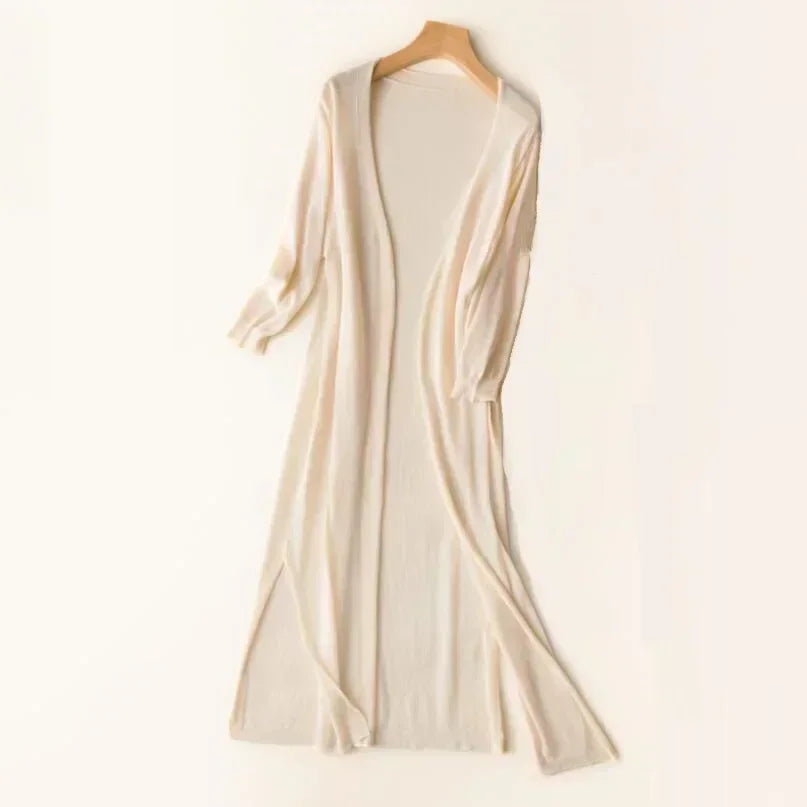 Luna Women’s Long Cardigan with Lightweight Draped Design and Flattering Flowing Style 10