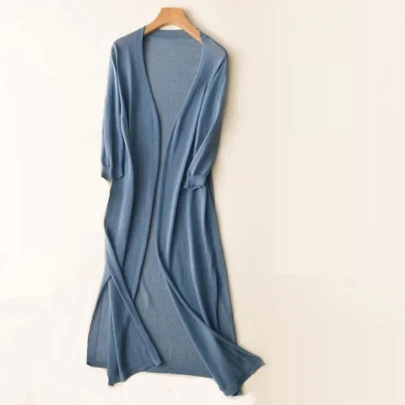 Luna Women’s Long Cardigan with Lightweight Draped Design and Flattering Flowing Style 5
