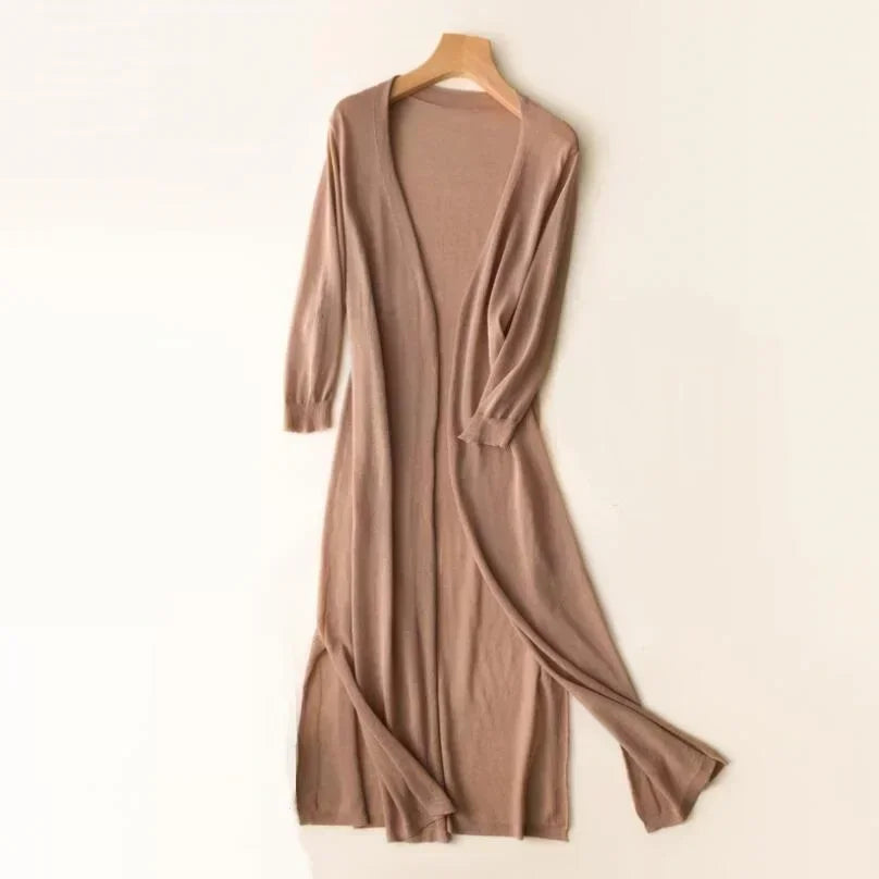 Luna Women’s Long Cardigan with Lightweight Draped Design and Flattering Flowing Style 6