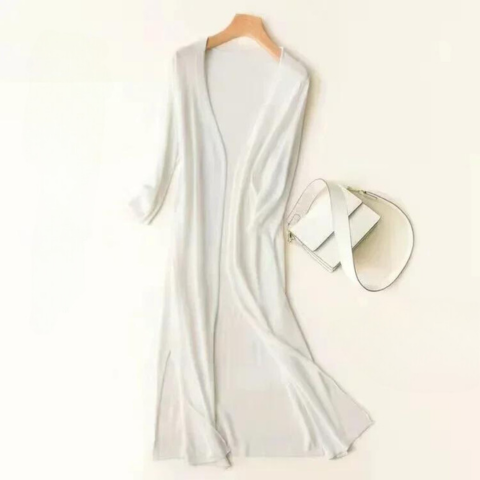 Luna Women’s Long Cardigan with Lightweight Draped Design and Flattering Flowing Style 7