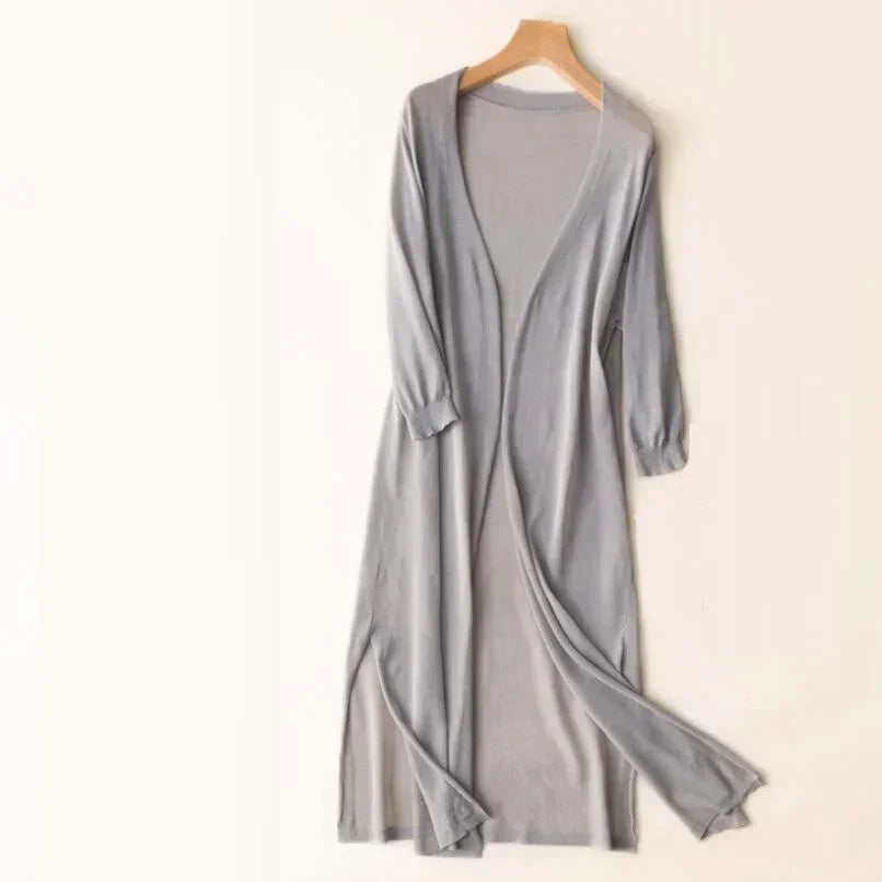 Luna Women’s Long Cardigan with Lightweight Draped Design and Flattering Flowing Style 9