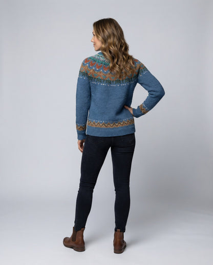 Luna Women’s Sweater with Vintage Icelandic Pattern and Relaxed Fit 2