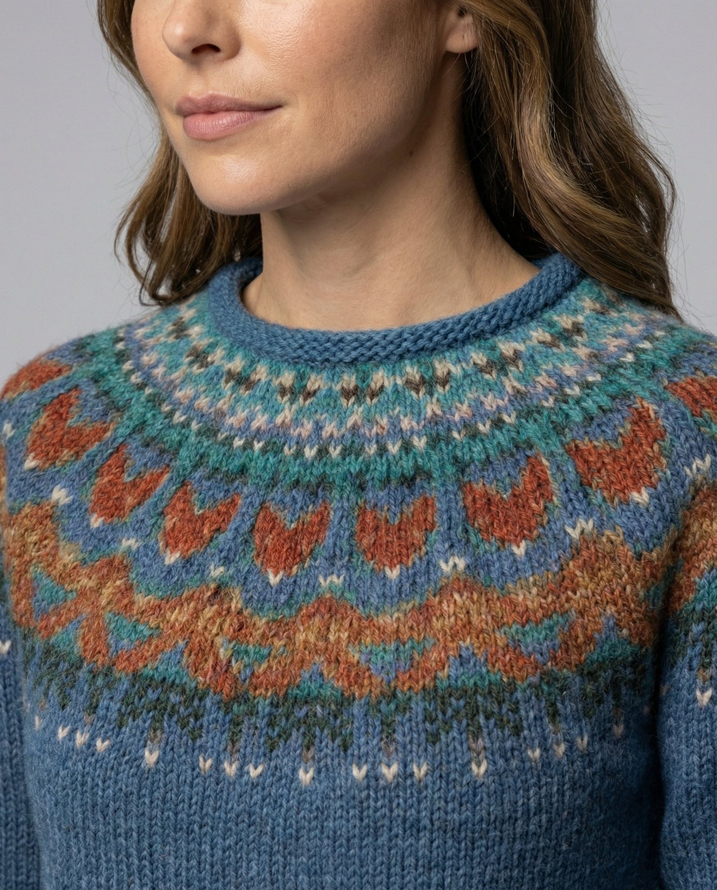 Luna Women’s Sweater with Vintage Icelandic Pattern and Relaxed Fit 3