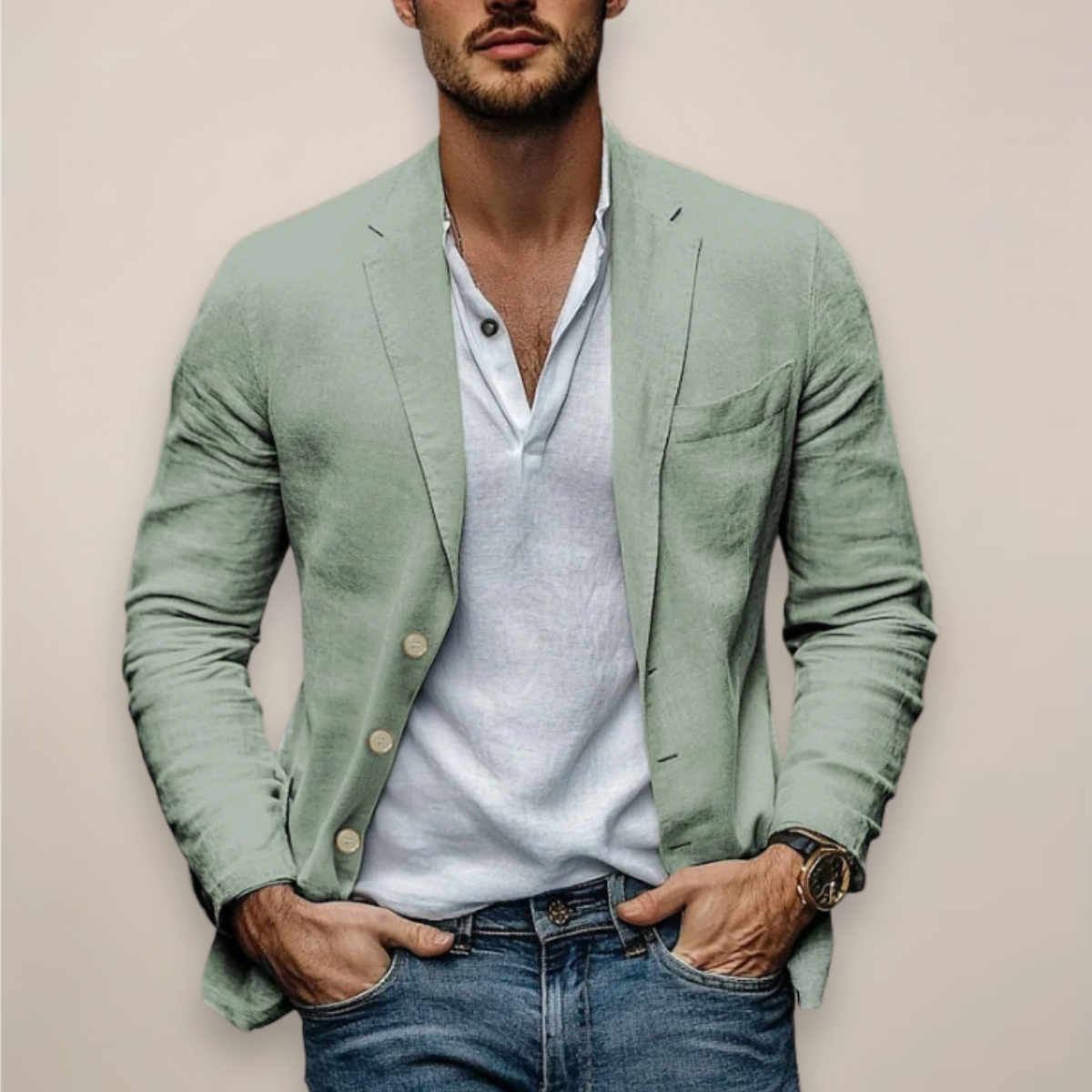 Luxe Men’s Blazer Jacket with Slim Fit and Lightweight Design 3