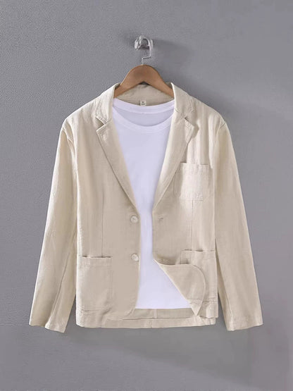 Luxe Men's Blazer with Lightweight Breathable Design and Classic Lapel Collar 1