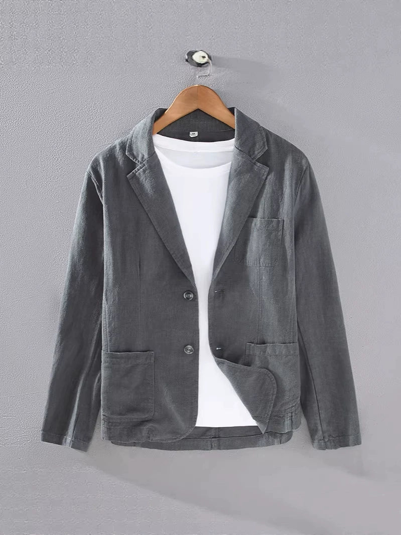 Luxe Men's Blazer with Lightweight Breathable Design and Classic Lapel Collar 2