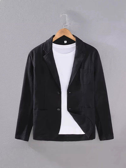 Luxe Men's Blazer with Lightweight Breathable Design and Classic Lapel Collar 3