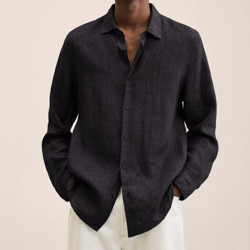 Luxe Men’s Dress Shirt with Classic Button Design and Relaxed Fit 1