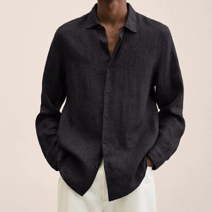 Luxe Men’s Dress Shirt with Classic Button Design and Relaxed Fit 1