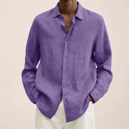 Luxe Men’s Dress Shirt with Classic Button Design and Relaxed Fit 6