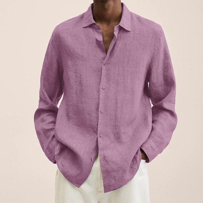 Luxe Men’s Dress Shirt with Classic Button Design and Relaxed Fit 8