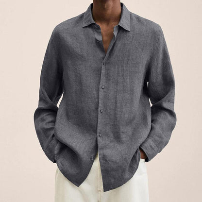 Luxe Men’s Dress Shirt with Classic Button Design and Relaxed Fit 9