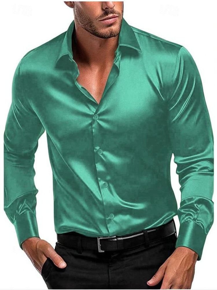 Luxe Men's Silk Shirt | Elegant Italian Collar, Breathable Fabric 5