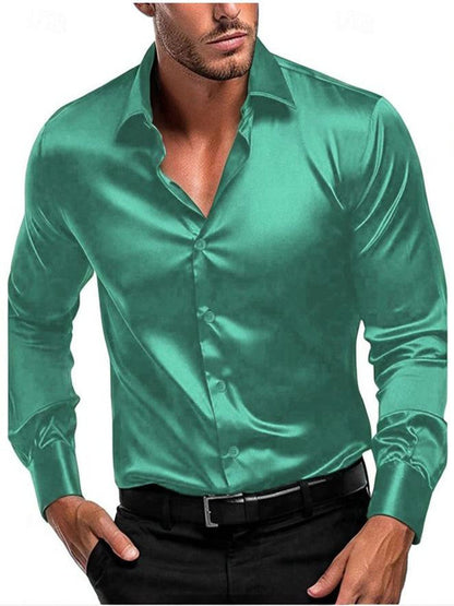 Luxe Men's Silk Shirt | Elegant Italian Collar, Breathable Fabric 5