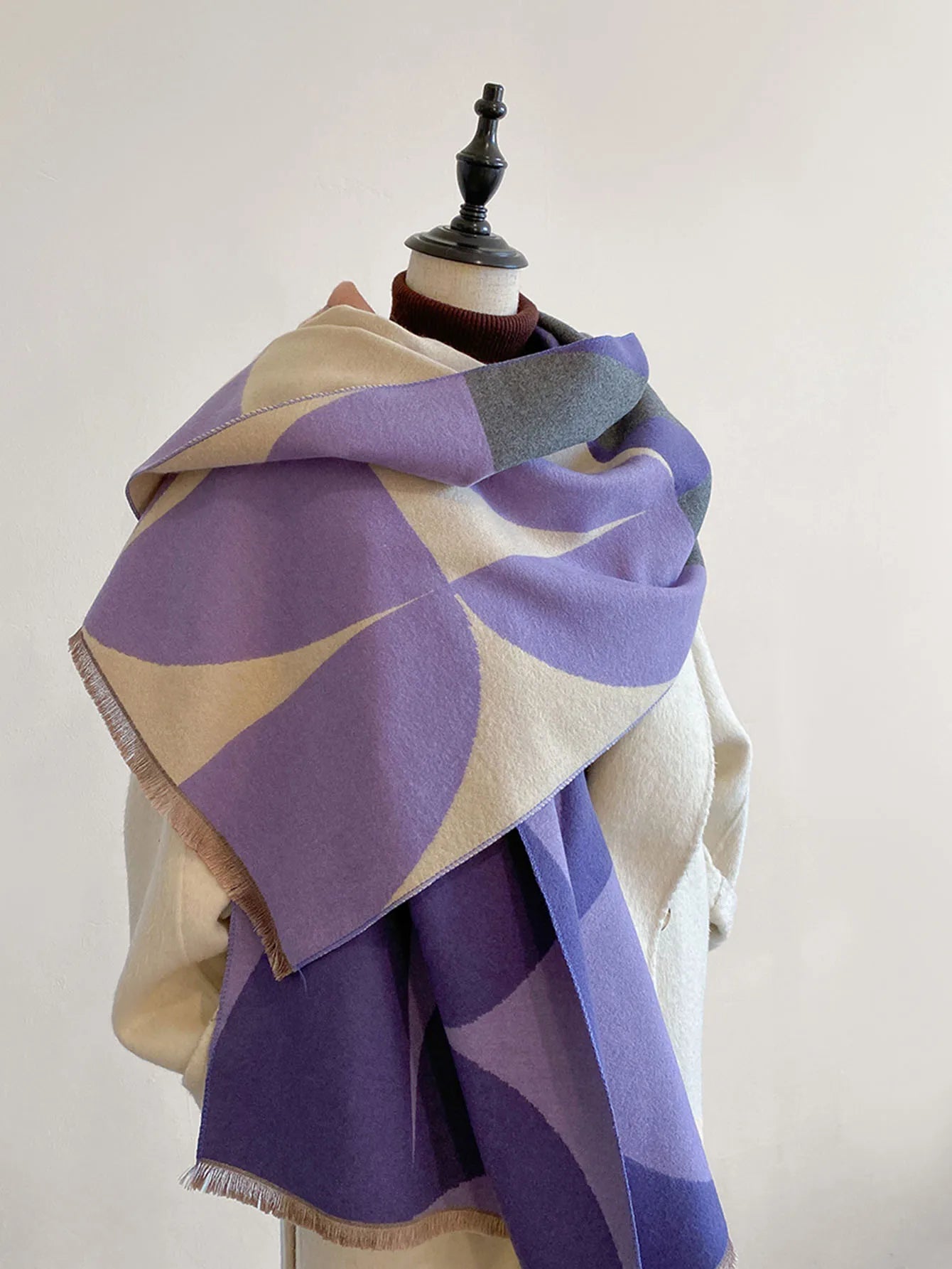 Luxe Women’s Scarf with Reversible Design and Soft Lightweight Texture 0