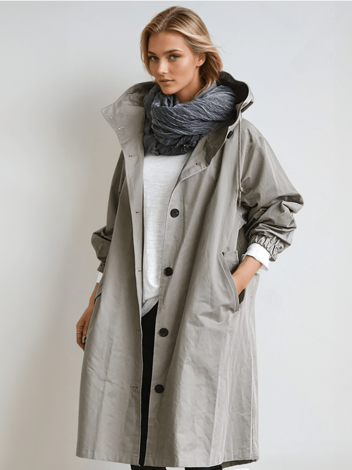 Luxe Women's Trench Coat with Water-Repellent Finish and Classic Silhouette 0